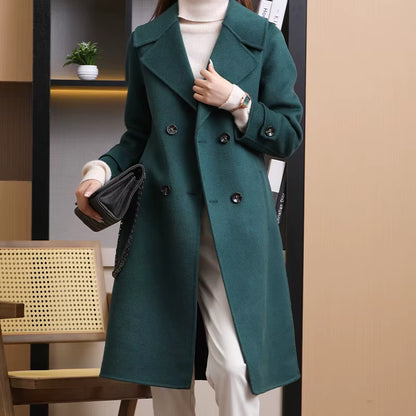 2025 New Double-Sided Wool Overcoat Women'S Loose 100% Pure Wool Coat Long Fashion Autumn and Winter Women'S Clothing